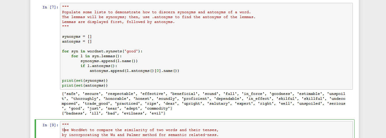 WordNet & NLTK (NLP: Python, Jupyter, WordNet, NLTK)